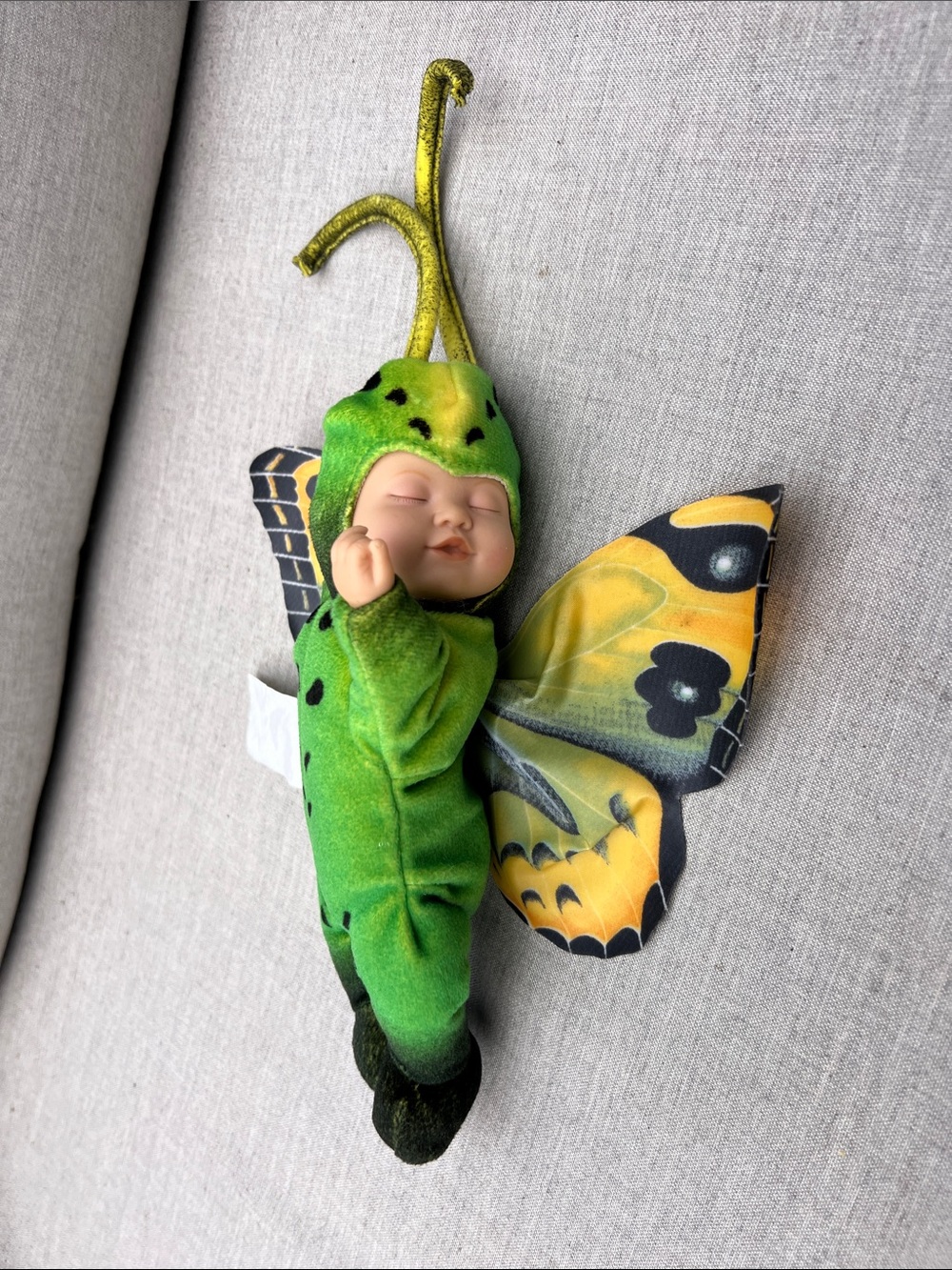 Vintage Anne Geddes Baby Butterfly Plush Bean Doll (2001)